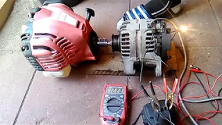 DIY Homemade weedeater 12V mini generator Motorsense bijalee
