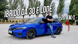 HONDA CIVIC e:HEV 🇯🇵  la MIGLIORE berlina IBRIDA nel 2022? Prova e consumi ⛽️