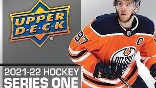 First Big Hit of 2023. Opening 2021-22 Upper-deck series 1 hobby hockey card box