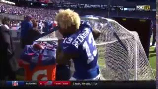 Odell Beckham Jr. Hits Self In Face With Kickers Net.