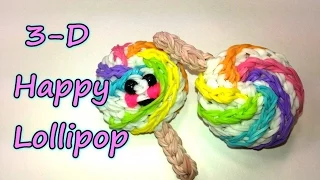 3-D Happy Lollipop Tutorial by feelinspiffy (Rainbow Loom)