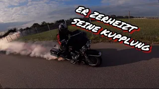 DAS ERSTE MAL CHOPPER OHNE FÜHRERSCHEIN | HARLEY BURNOUTS | KUPPLUNGS SCHADEN