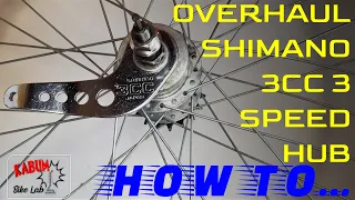 How To Overhaul  Disassemble - Assemble Shimano 3CC 3 Speed Hub