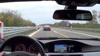 Chasing A5 Sportback with BMW 330d LCI on German Autobahn