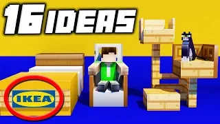 16 IKEA Furniture Build Hacks in Minecraft 1.15!