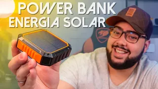 Testei um Powerbank com Painel Solar! Energia Infinita!? Muito completo!