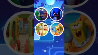 Pj Masks, Sonic Exe, Cocomelon, SpongeBob X Coffin Dance Tiles Hop l #shorts #ytshorts