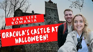 HALLOWEEN AT DRACULA'S CASTLE IN TRANSYLVANIA! - VAN LIFE ROMANIA #vanlife