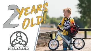 STRIDER Balance Bike // 2 year old progression!