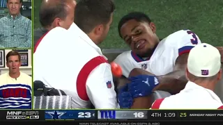Sterling Shepherd carted off field after Non contact injury vs cowboys