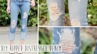 Salvage Your Jeans | DIY Ripped Distressed Denim