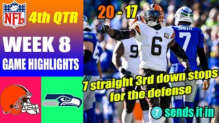 Seattle Seahawks vs Cleveland Browns FULL 4th QTR WEEK 8 October 29, 2023 | NFL Highlights 2023