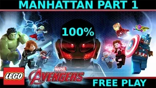 Lego Marvel Avengers Manhattan Part 1 - 100% Walkthrough Free Play