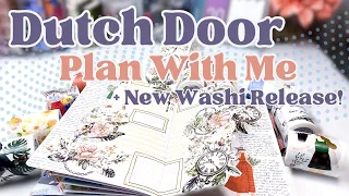 Weekly Creative Journal Setup & Plan With Me February 2024 [Dutch Door Spread] + Washi Haul