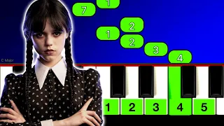 Wednesday Adams - Jenna Ortega Dance Scene - Piano Cover Tutorial TRES FACILE