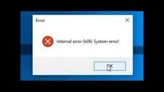 COMO SOLUCIONAR EL internal error 0x06 system error