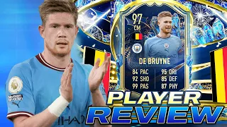 SO GOOD!! 🔥97 TEAM OF THE SEASON KEVIN DE BRUYNE PLAYER REVIEW - FIFA 23 ULTIMATE TEAM