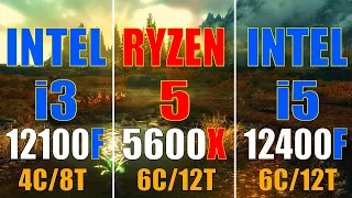 INTEL i3 12100F vs RYZEN 5 5600X vs INTEL i5 12400F || PC GAMES TEST ||