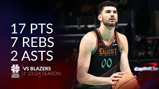 Tristan Vukcevic 17 pts 7 rebs 2 asts vs Blazers 23/24 season