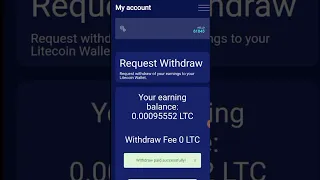 Free Litecoin  mining Tamil live withdrawal proof #shortsfeed
