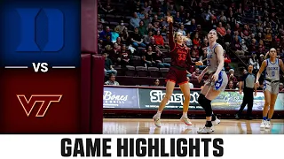 Duke vs. Virginia Tech Women's Basketball Highlights (2022-23)