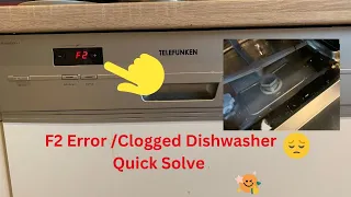 Dishwasher not Draining water ! F2 Error ! Clogged Dishwasher ! Easy Fix