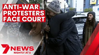 Anti-war protesters face court in Brisbane after weapons convention demonstrations | 7NEWS