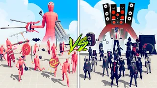 TITAN SPEAKERMAN TEAM vs RANDOM WEAPON UNITS TEAM - Totally Accurate Battle Simulator TABS