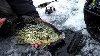 Late Ice Crappie & Bluegill Fishing