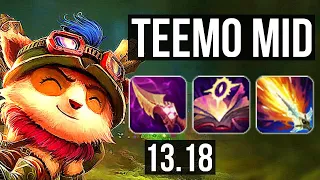 TEEMO vs NASUS (MID) | 3.0M mastery, 11/3/10, Legendary, 300+ games | NA Diamond | 13.18