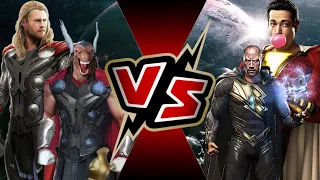 Thor and Beta Ray Bill VS Shazam and Black Adam | BATTLE ARENA