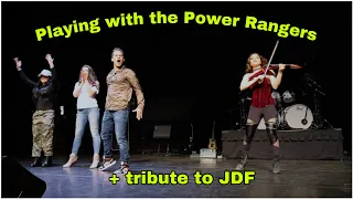 The Power Rangers joined me onstage to honor JDF - Jenna Frank, Hector David jr, Cerina Vincent