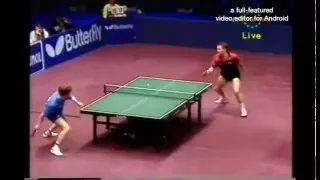 European Championships 1994 Waldner vs Saive  highlights