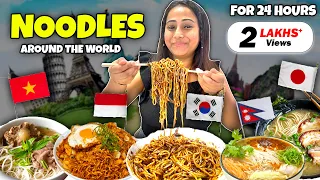 Eating NOODLES around the world for 24 Hours | Food Challenge