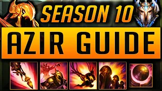 AZIR GUIDE SEASON 10 (Ultimate Guide 2020) [BEST RUNES, ITEMS, TIPS, GAMEPLAY, MATCHUPS] | Zoose