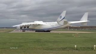 Antonov An225 Mriya landing in  England 4K video