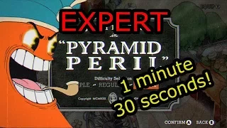 Cuphead Expert Speedrun - Pyramid Peril (1:30)
