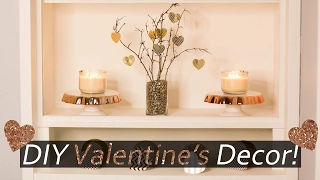 DIY  Heart Twig Arrangement | Valentine's Day Shelf Decor | Valentine Decorations Tutorial