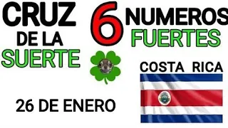 Cruz de la suerte y numeros ganadores para hoy 26 de Enero para Costa Rica