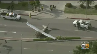 Small Plane Makes Hard Landing On Residential Street Near Fullerton Airport