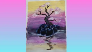 Easy and beautiful scenery painting|THE ART STAND|#scenery #painting