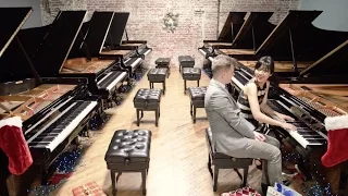 "Sleigh Ride" — 2 pianists, 8 Steinway concert grands