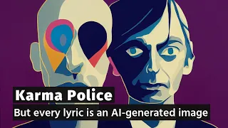 Karma Police - But every lyric is an AI-generated image