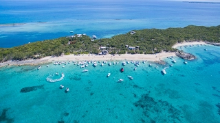 Sandy Toes Beach Olympics - Rose Island Bahamas - Drone Footage