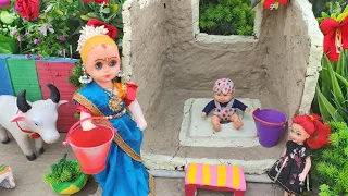 Barbie Doll All Day Routine In Indian Village/Radha Ki Kahani Part -184/ Barbie Doll Bedtime story||