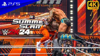 WWE 2K24 - Roman Reigns vs. CM Punk | No Holds Barred Match | PS5™ [4K60]
