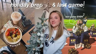 last football game & prep for the HOLIDAYS: vlogmas + decor