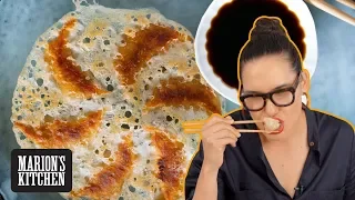 Wait 'till you hear that CRUNCH...Crispy Pork Gyoza | #WithMe #AtHome | Marion's Kitchen