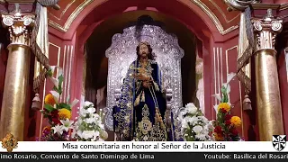 Misa comunitaria en honor al Señor de la Justicia