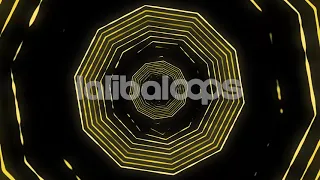 Vj Loops & Visuals - rotating multple hexagons shapes 4k GOLDEN rough edges